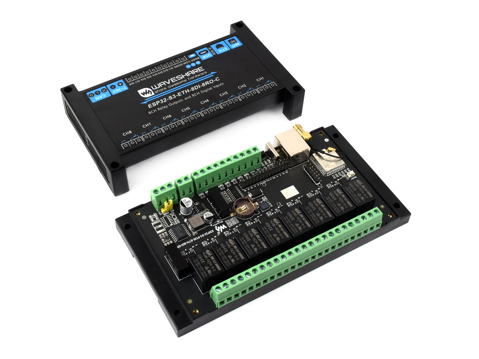 Waveshare Esp32 - Modul Relai WiFi ESP32-S3 8 Saluran