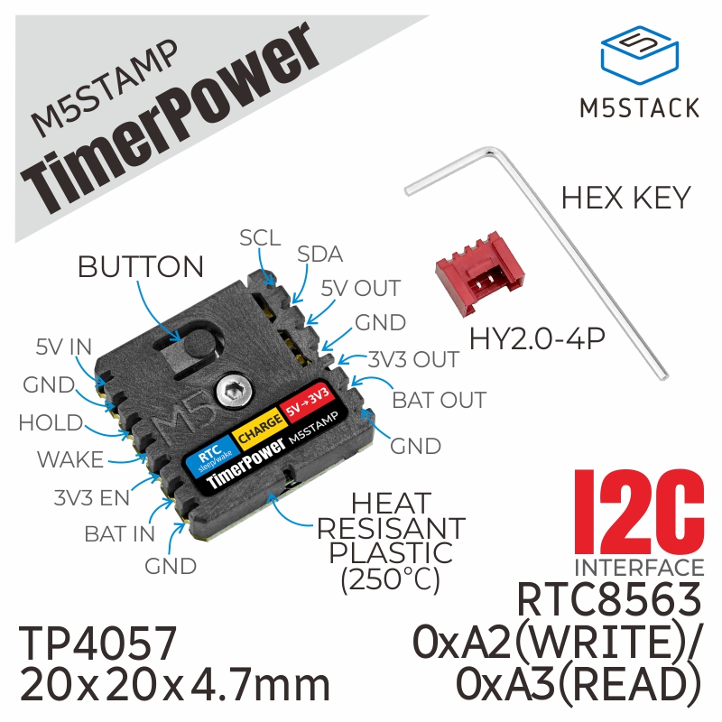 M5Stack - M5Stack DAYA Timer M5Stamp Resmi (BM8563)