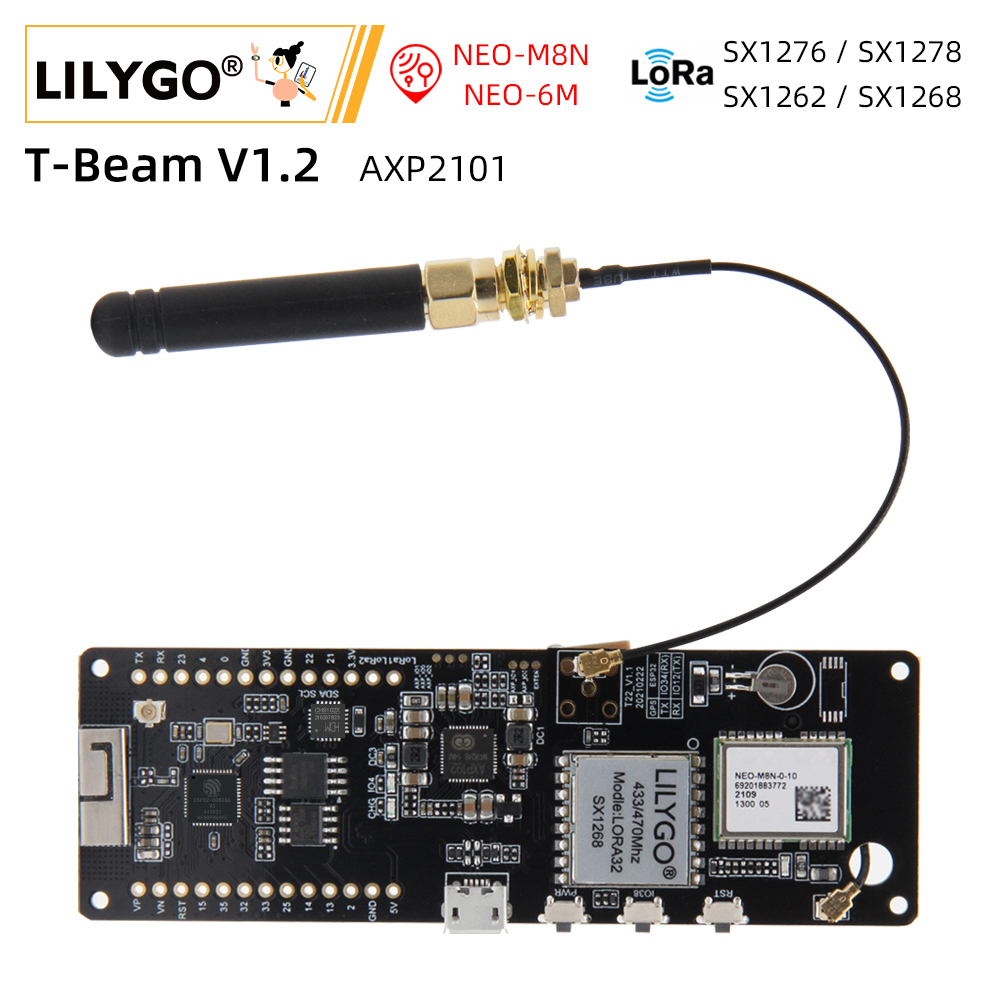 Devkitc - LILYGO® T-Beam V1.2 modul ESP32 LoRa,