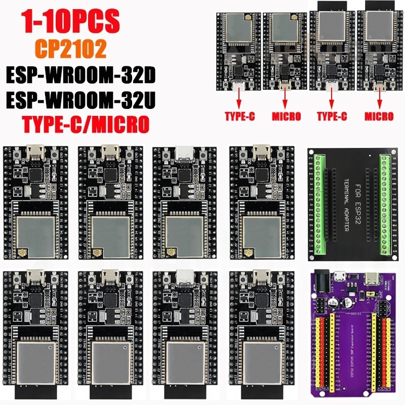 Nodemcu 32S - 1-10 Buah Papan Inti ESP32-DevKitC TYPE-C/MICRO