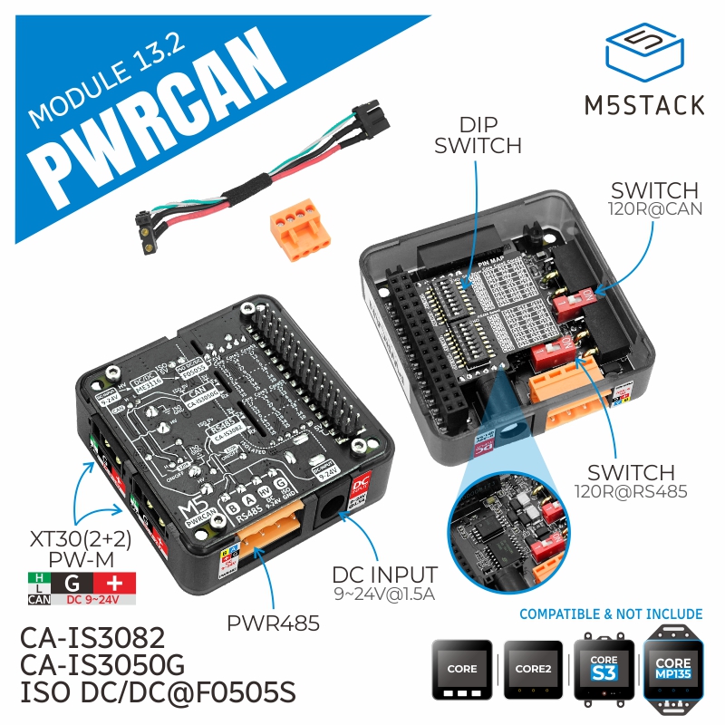 M5Stack - M5Stack modul 13.2 PWRCAN resmi dengan