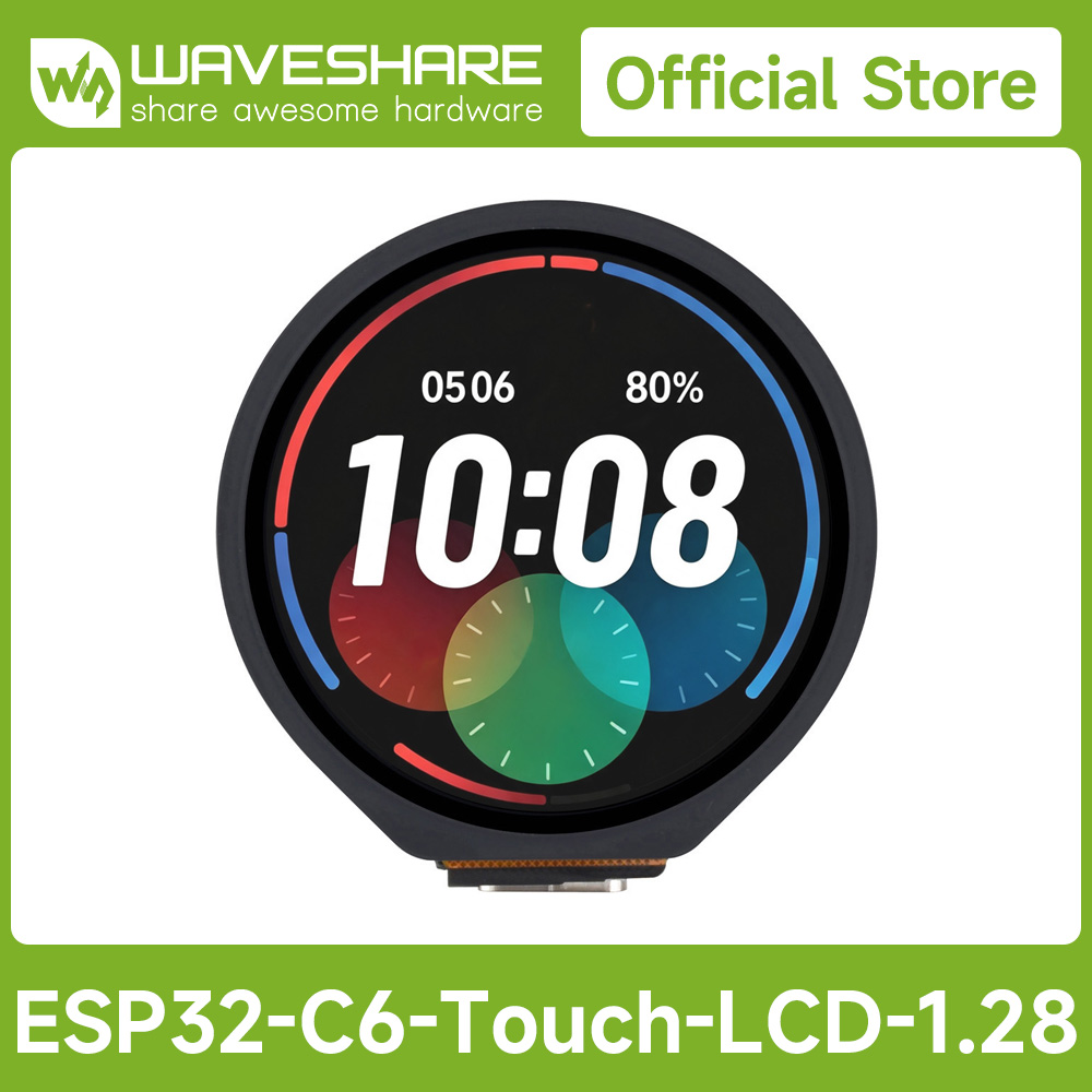Waveshare Esp32 - ESP32-C6 Papan Pengembangan Layar Sentuh LCD