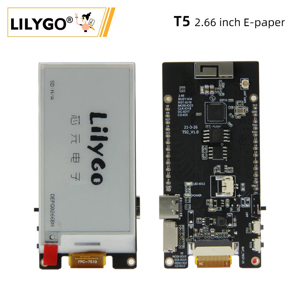 Ttgo Tdisplay - LILYGO® TTGO T5 2.66-Inch E-Paper Modul