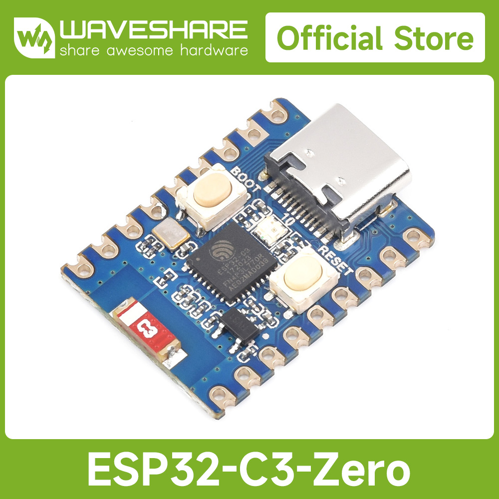 Waveshare Esp32 - Papan Pengembangan Mini Waveshare ESP32-C3 Zero,