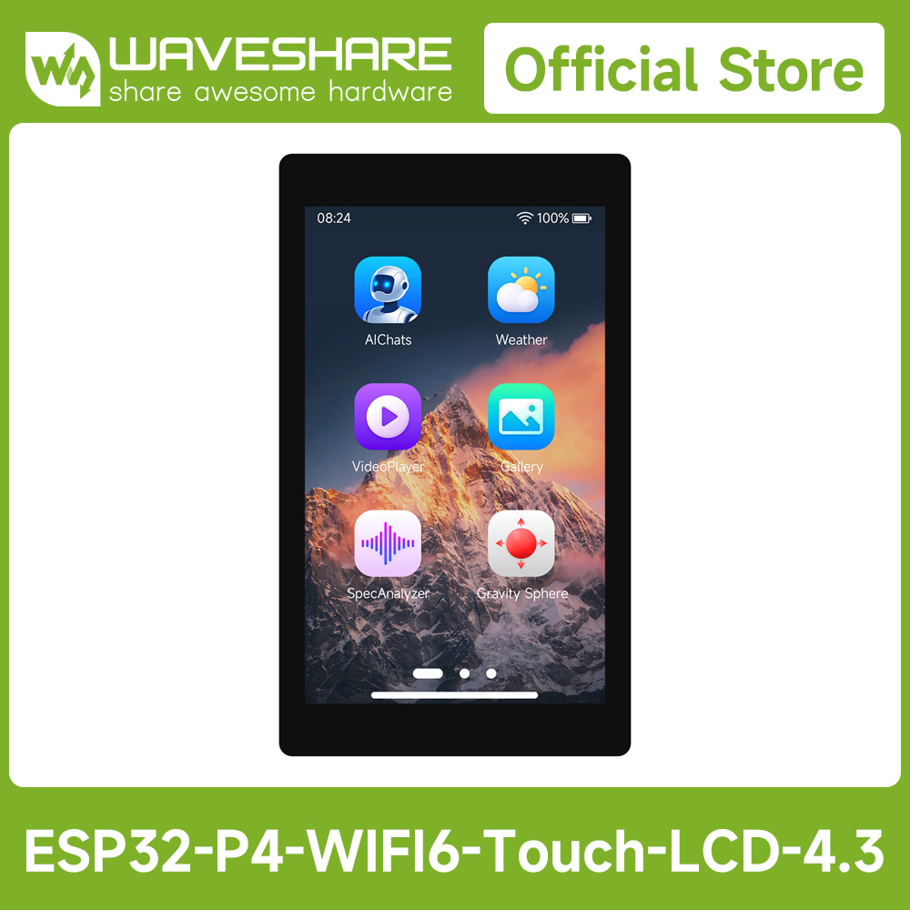 Waveshare Esp32 - Waveshare ESP32-P4-WIFI6 Papan Pengembangan 4,3 inci,