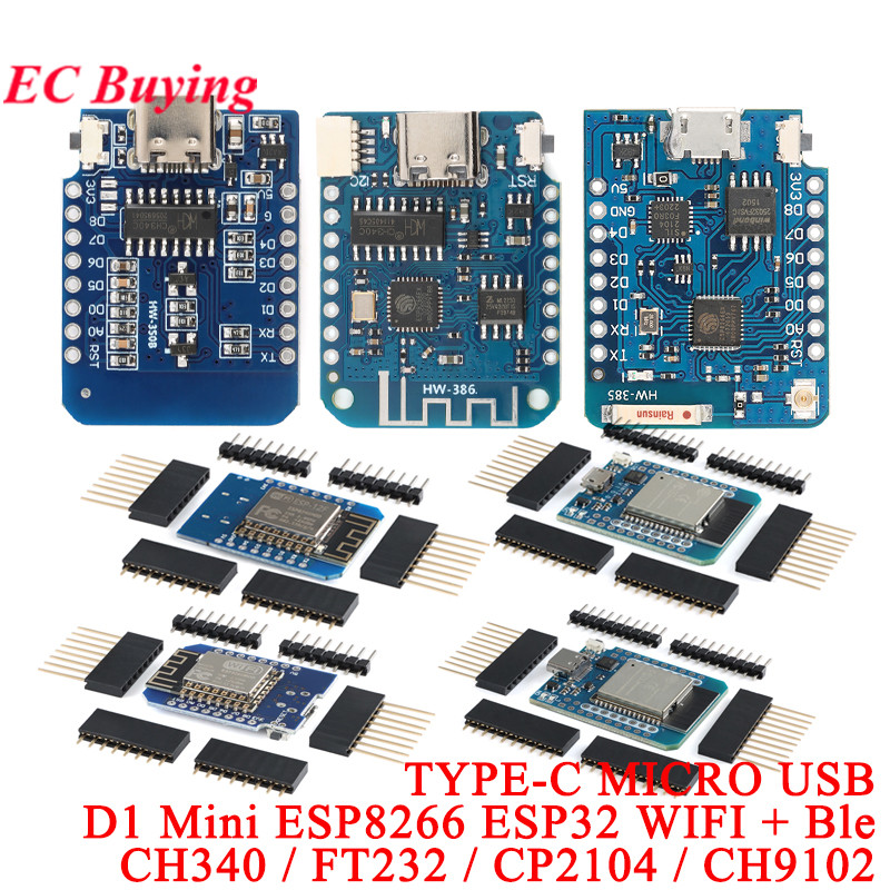 10 Buah/1 Buah WeMos LOLIN D1  - D1 Mini Pro ulasan dan harga