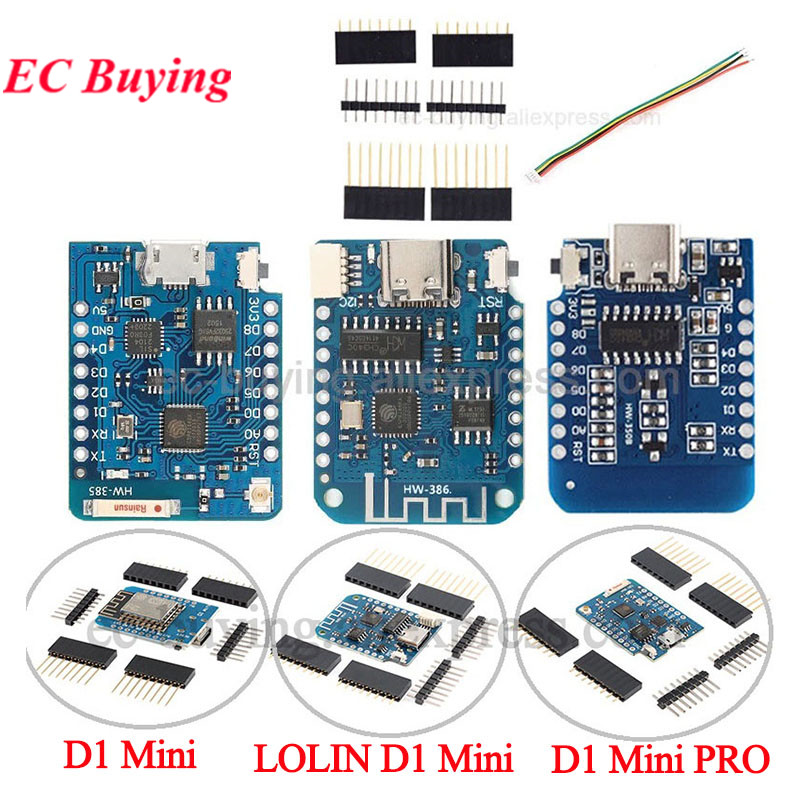 10 Buah/1 Buah WeMos LOLIN D1  - D1 Mini Pro ulasan dan harga