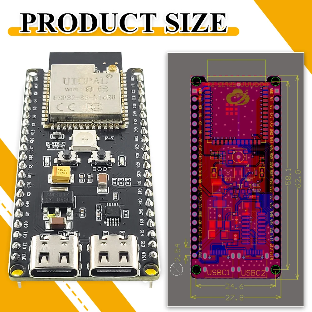Kit Papan Pengembangan ESP32-S - Esp32 S3 Devkitc 1 ulasan dan harga