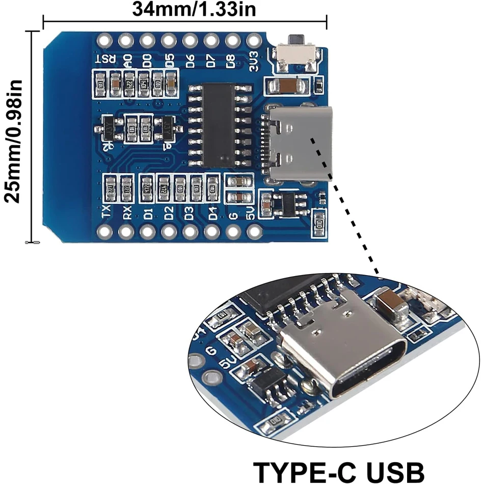 ESP8266 ESP-12F MINI D1 NodeMC - Nodemcuv2 ulasan dan harga