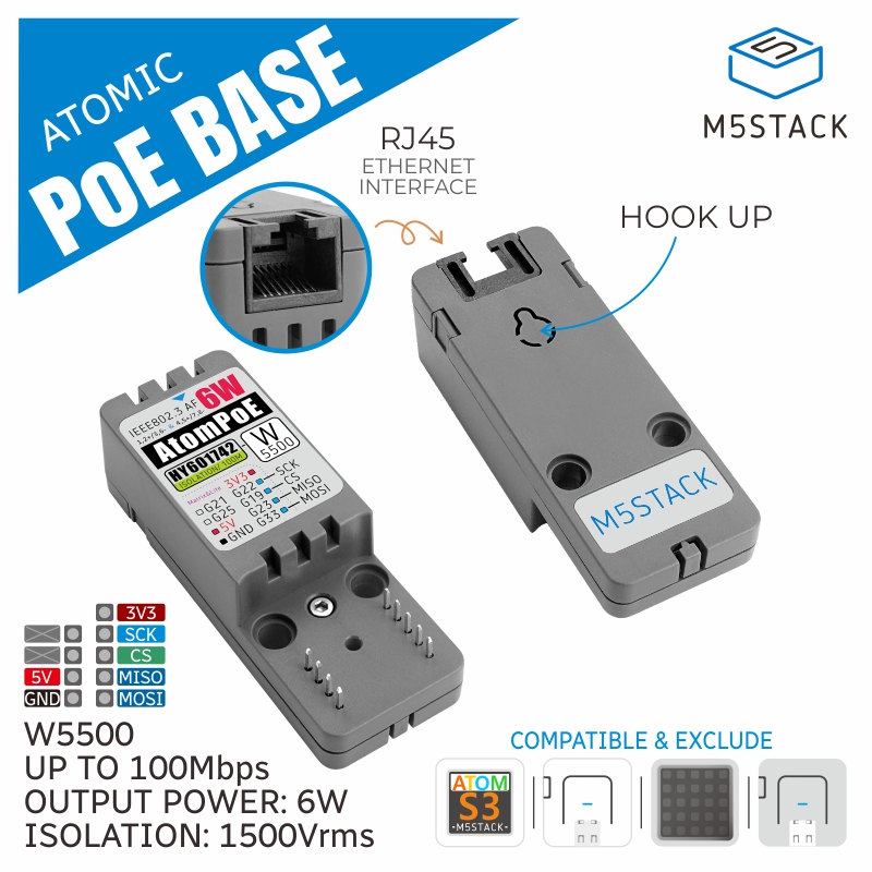 M5Stack basis atom resmi PoE W - M5Stack ulasan dan harga