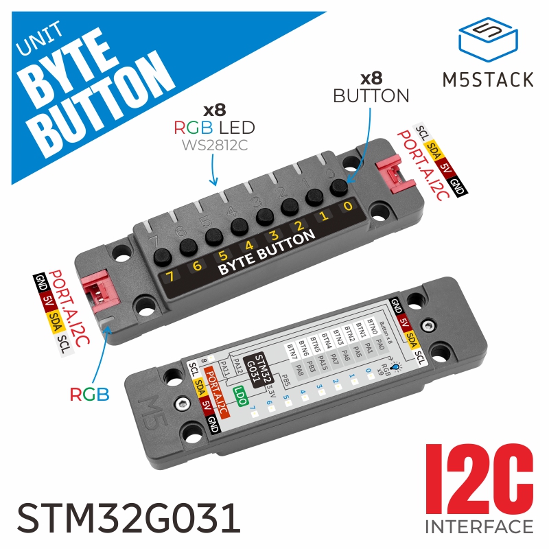 Unit Resmi M5Stack ByteButton, - M5Stack ulasan dan harga
