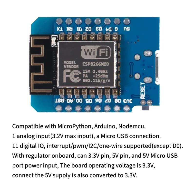 10 Buah WeMos D1 Mini Pro V3.0 - D1 Mini Pro ulasan dan harga