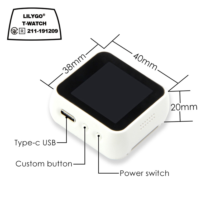 LILYGO®TTGO T-watch Dapat Dipr - Ttgo T Watch ulasan dan harga
