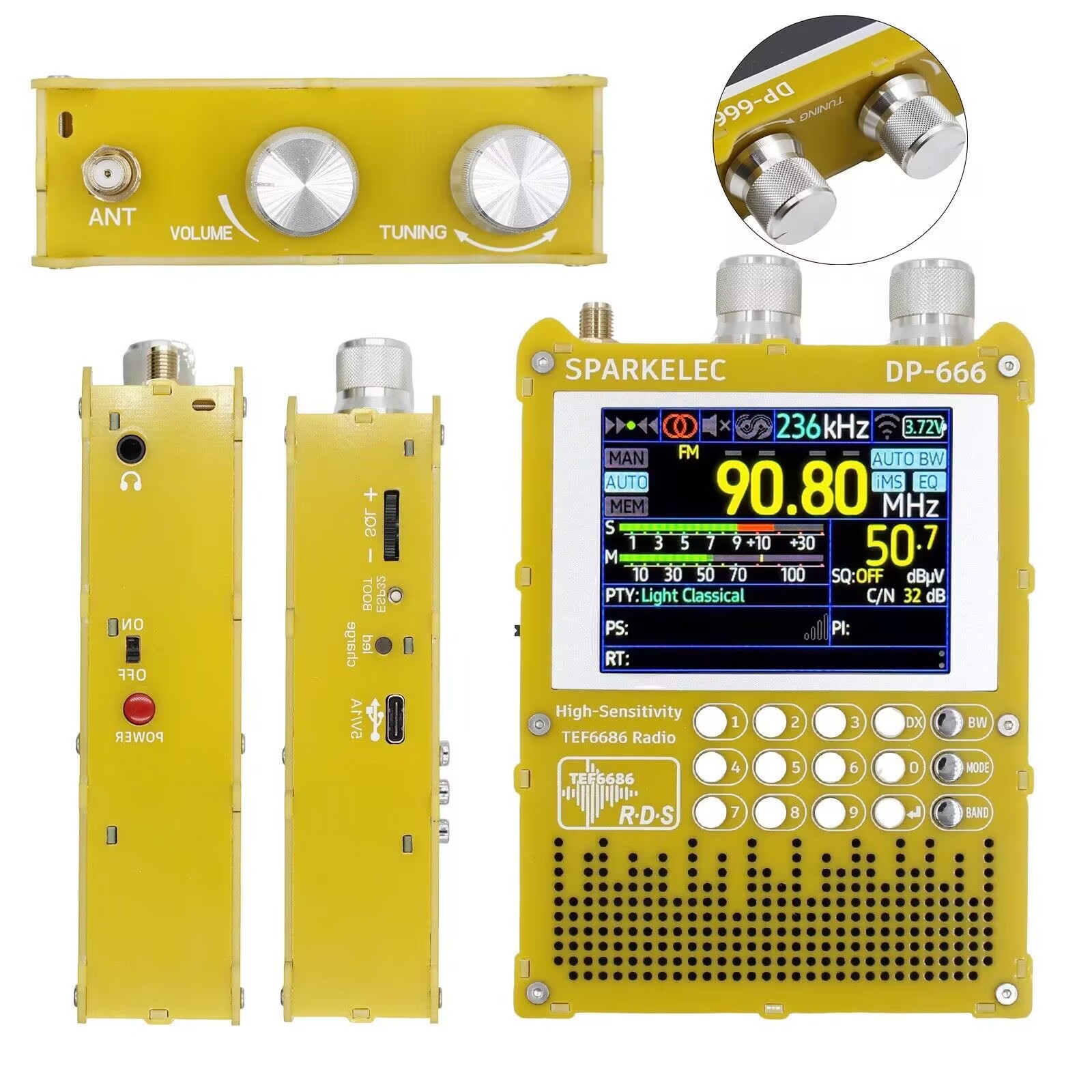 Radio DP-666 TEF6686 Baru Sens - Doit Esp32 ulasan dan harga